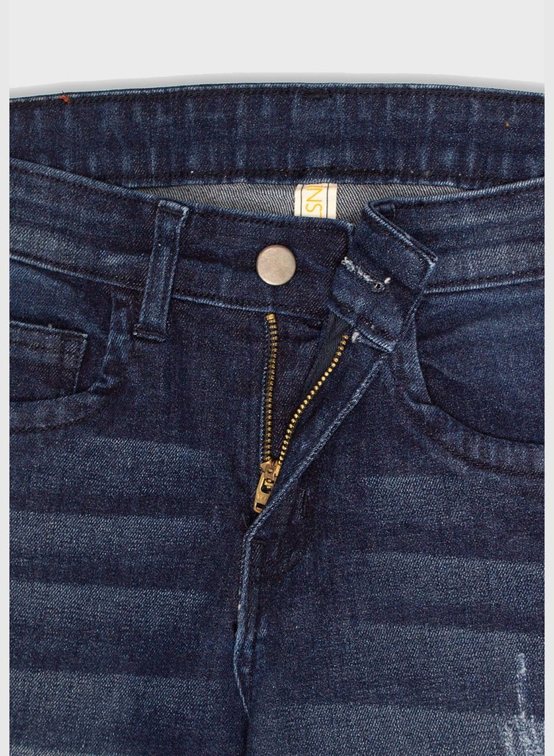 Jeans with Side Stripes