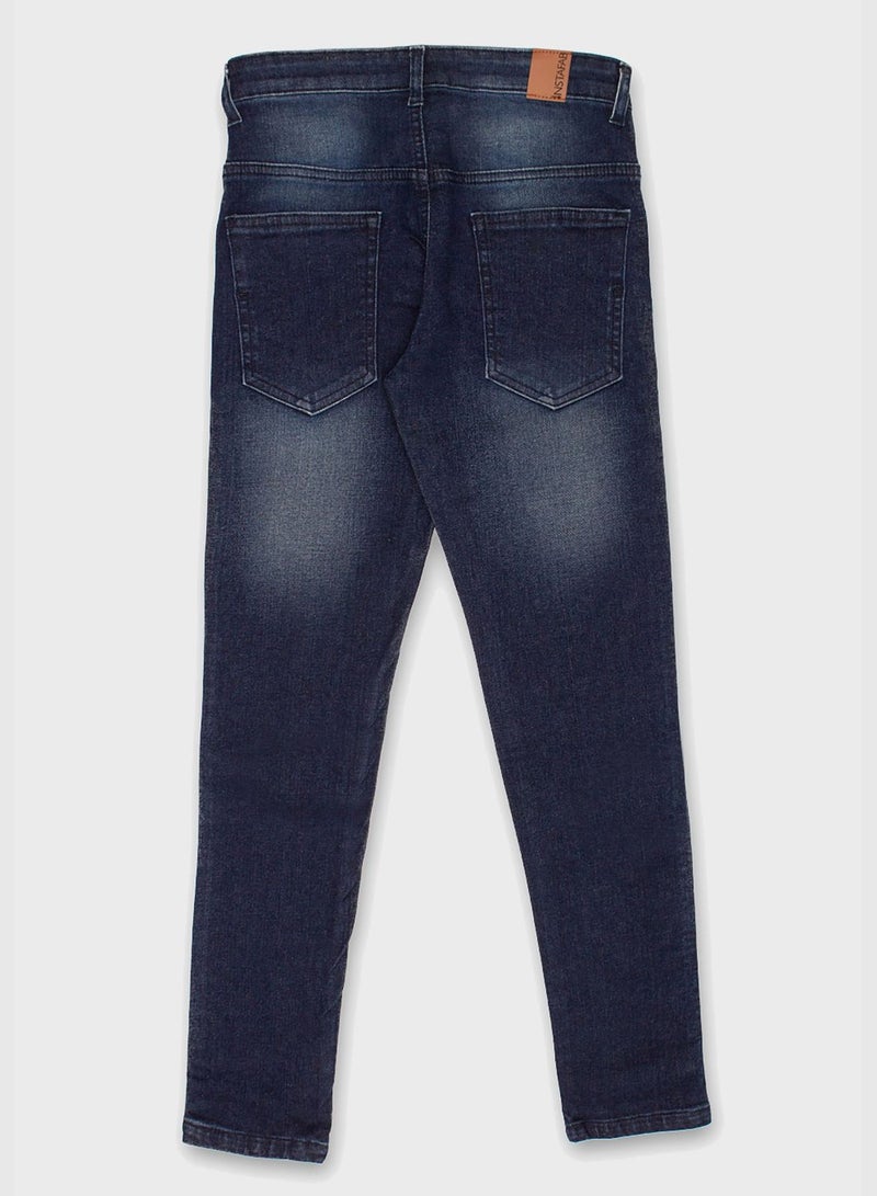 Jeans with Side Stripes