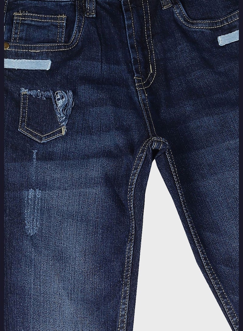 Distressed Slim Fit Jeans