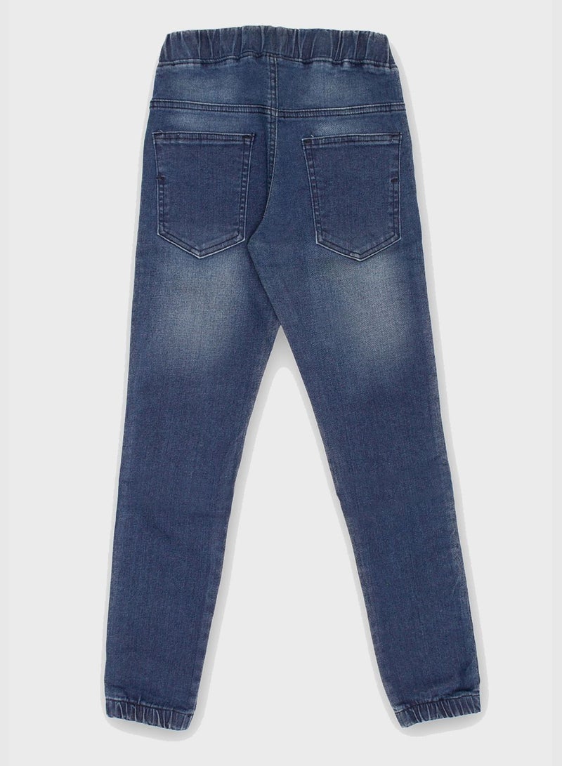 Jeans with Side Stripes