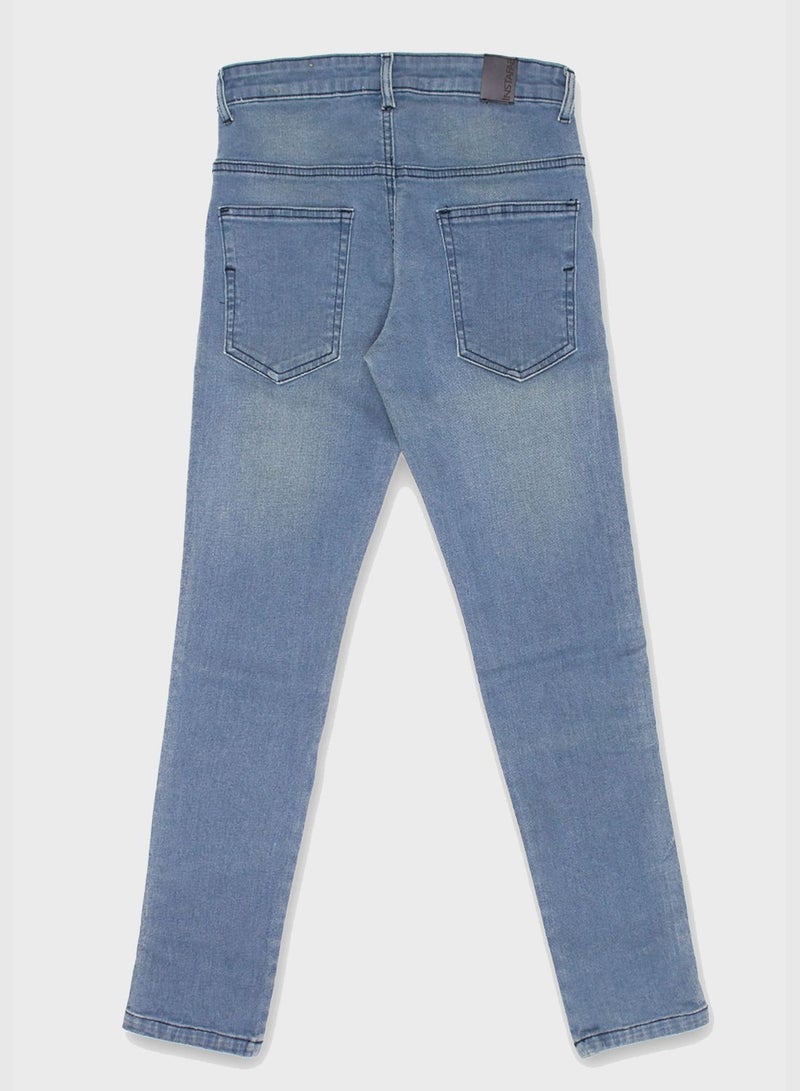 Jeans with Side Stripes