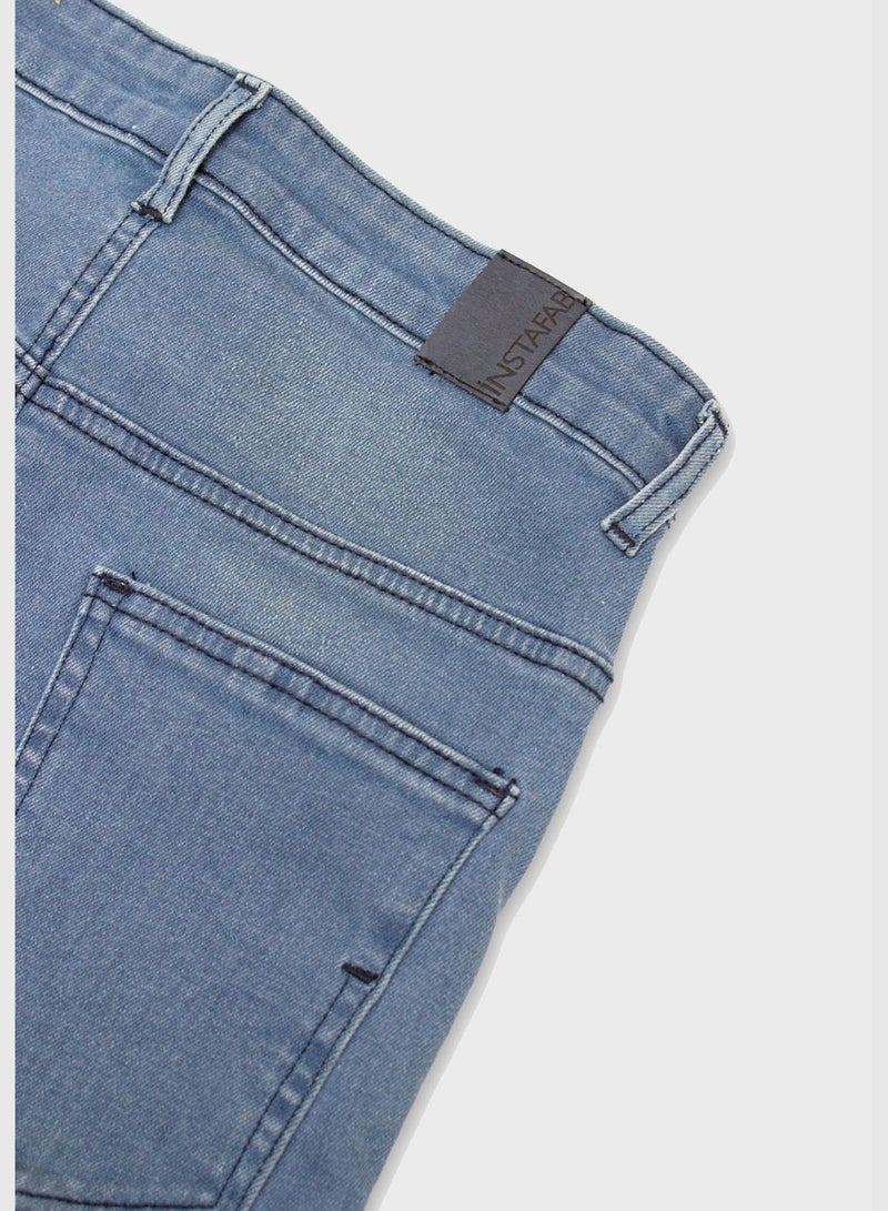 Jeans with Side Stripes