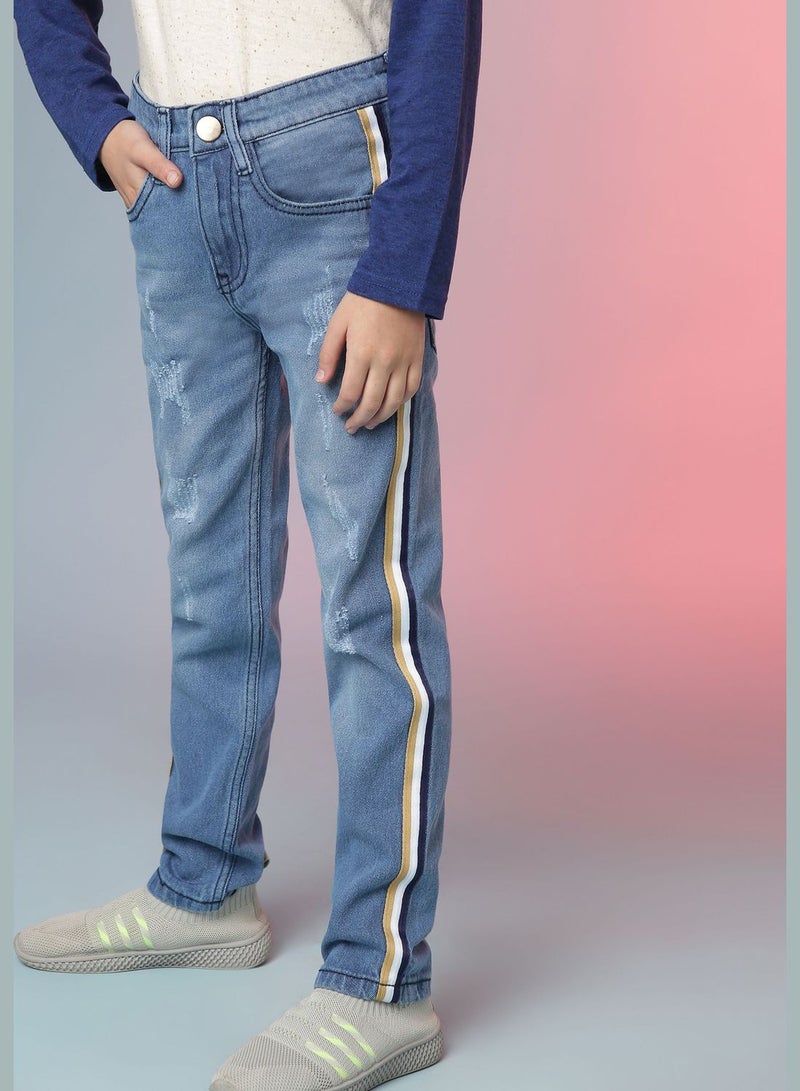 Jeans with Side Stripes