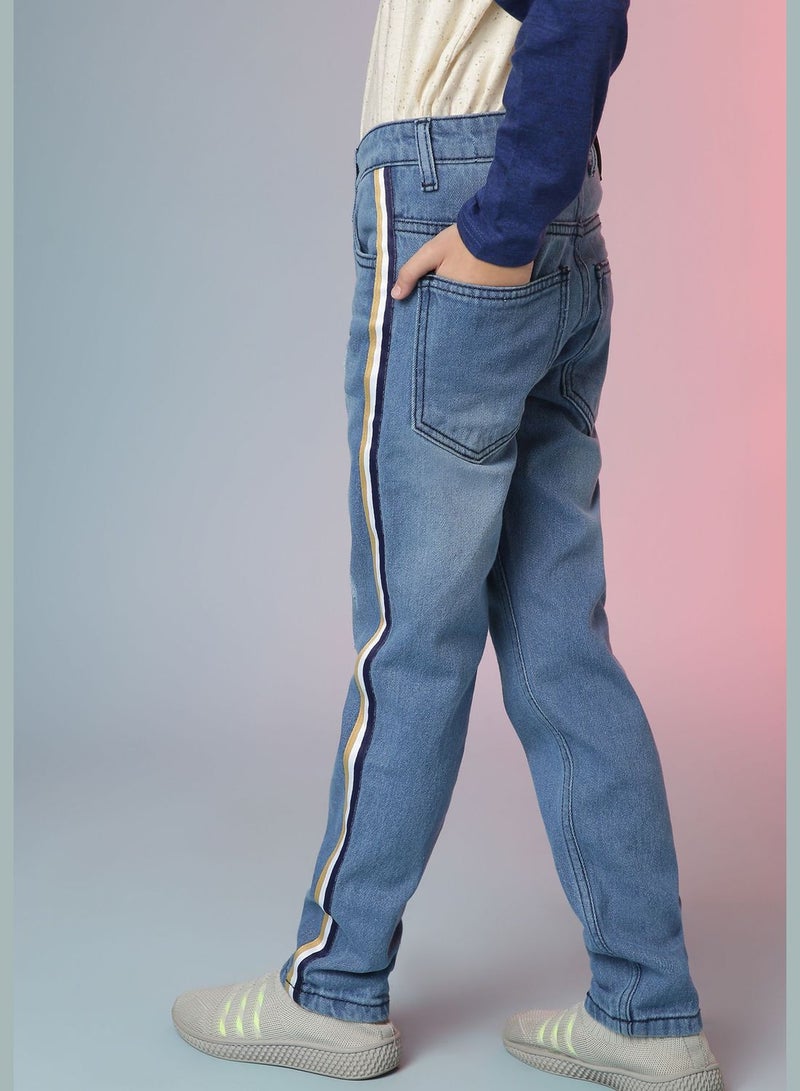 Jeans with Side Stripes