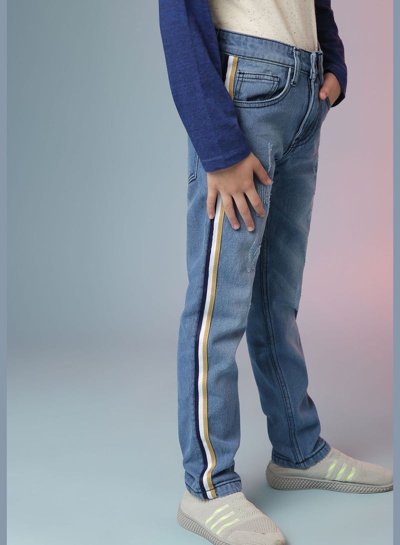 Jeans with Side Stripes