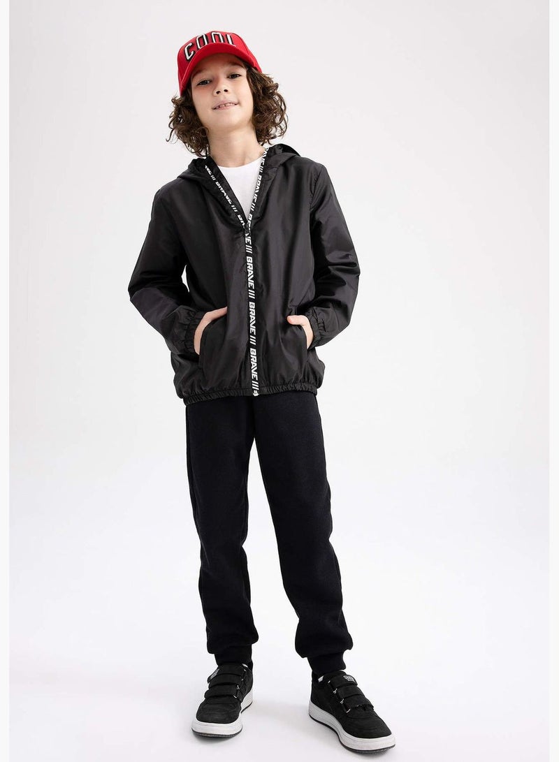 Boy Hooded Long Sleeve Raincoat