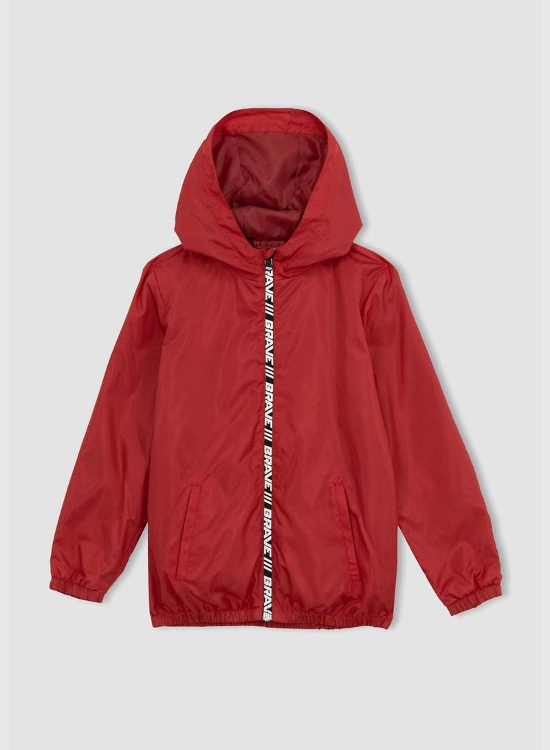 Boy Hooded Long Sleeve Raincoat