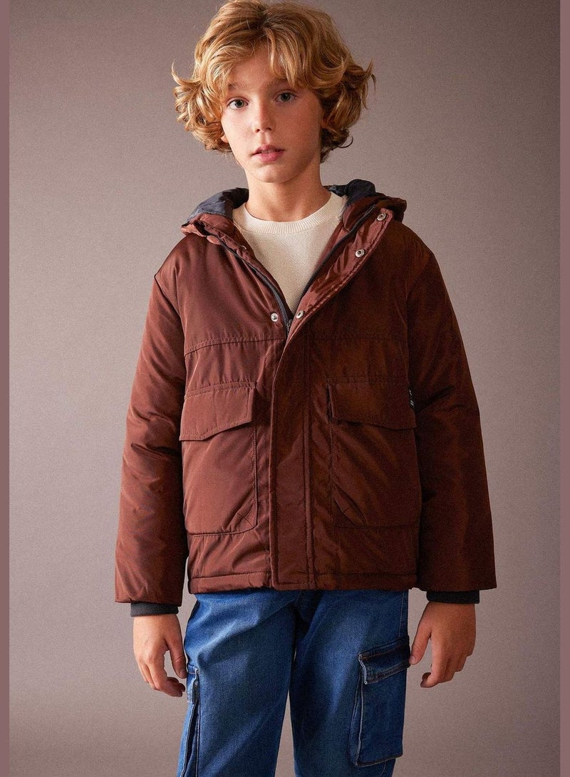 Boy Hooded Long Sleeve Jacket