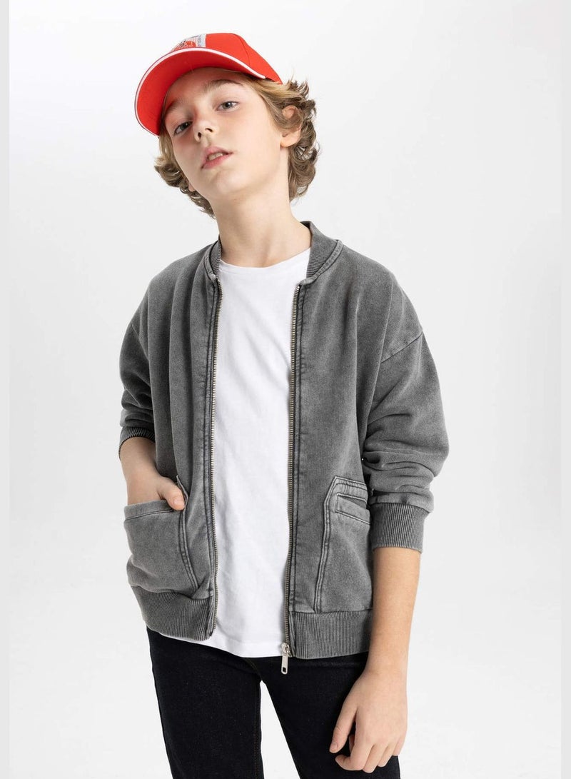 Boy Knitted Cardigan Oversize Fit Long Sleeve
