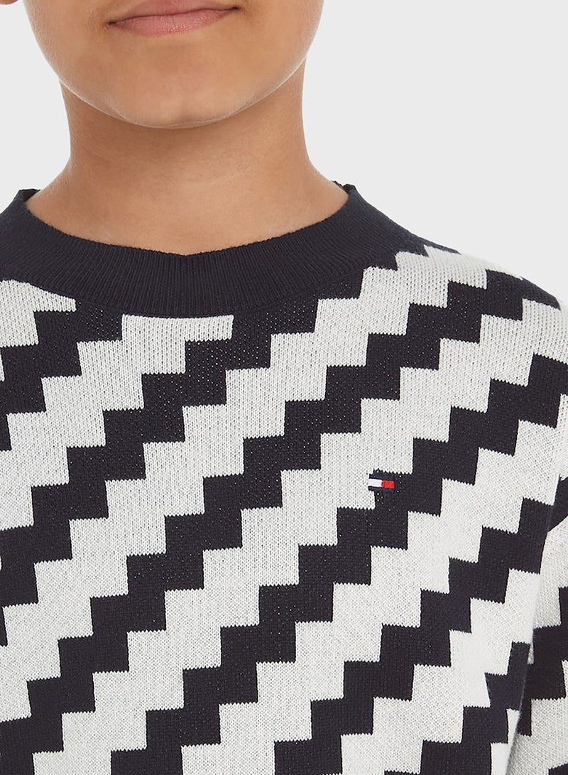 Youth Zig Zag Sweater