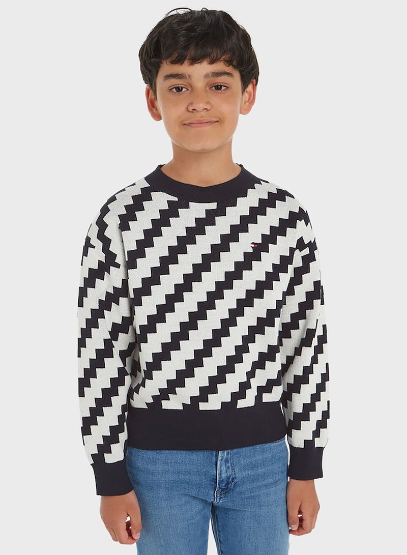 Youth Zig Zag Sweater