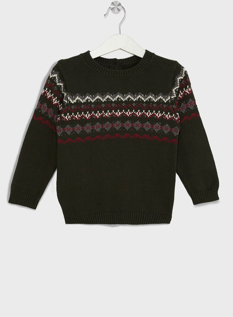 Infant Printed Knit Sweater