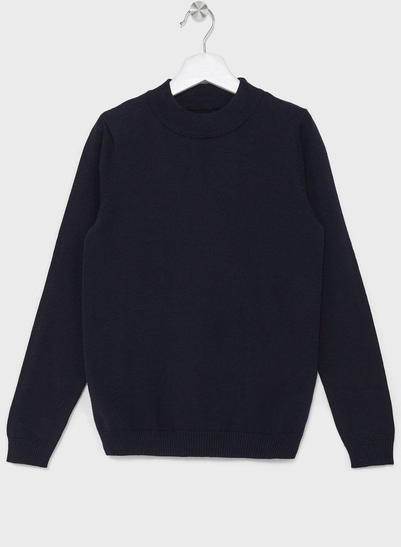 Youth High Neck Sweater