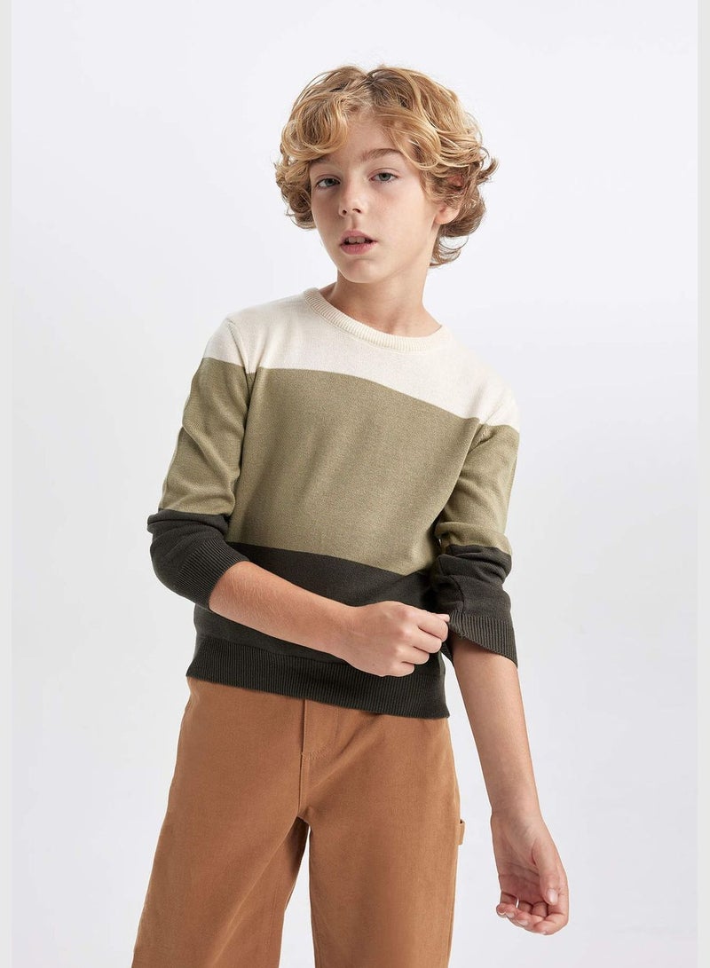 Boy Crew Neck Long Sleeve Tricot Pullover