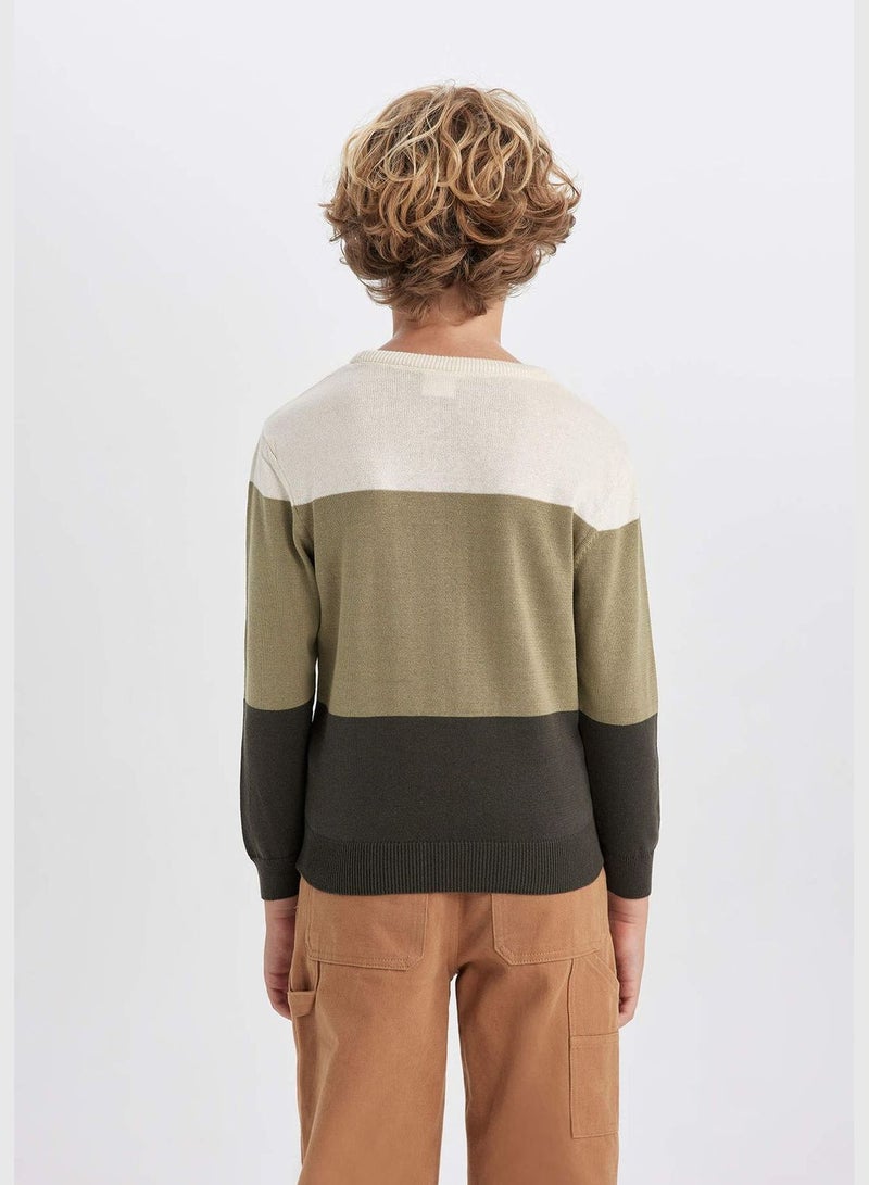 Boy Crew Neck Long Sleeve Tricot Pullover