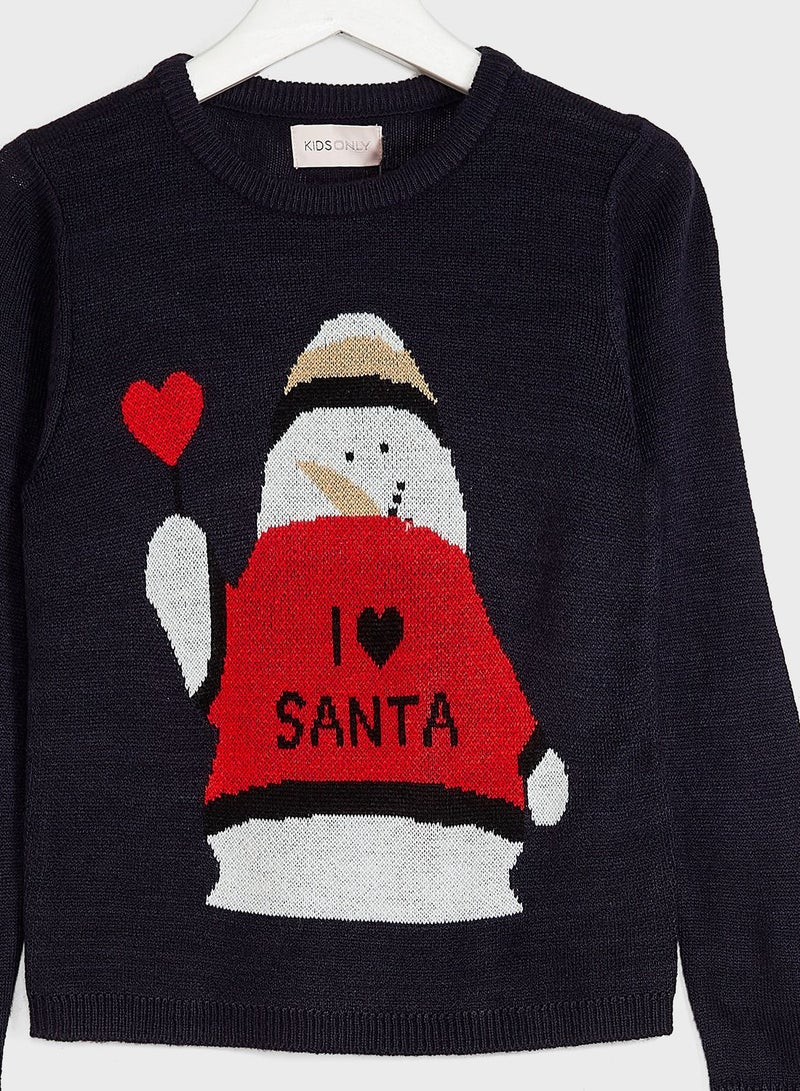 Kids I Love Santa Sweater