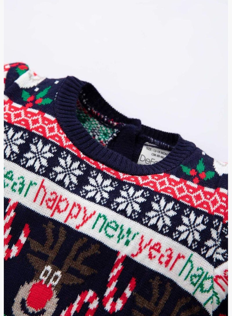 New Year BabyBoy Bike Neck Long Sleeve Tricot Pullover