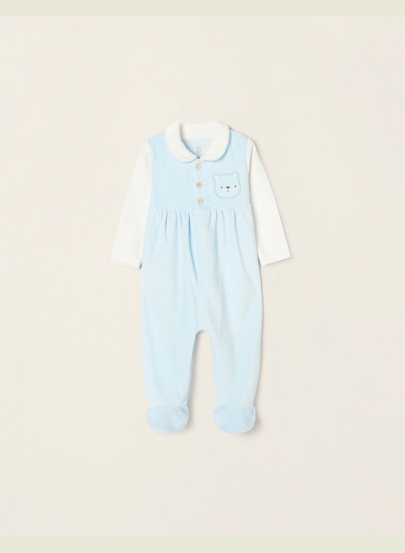 ZIPPY Velour Cotton Sleepsuit For Newborn Babies