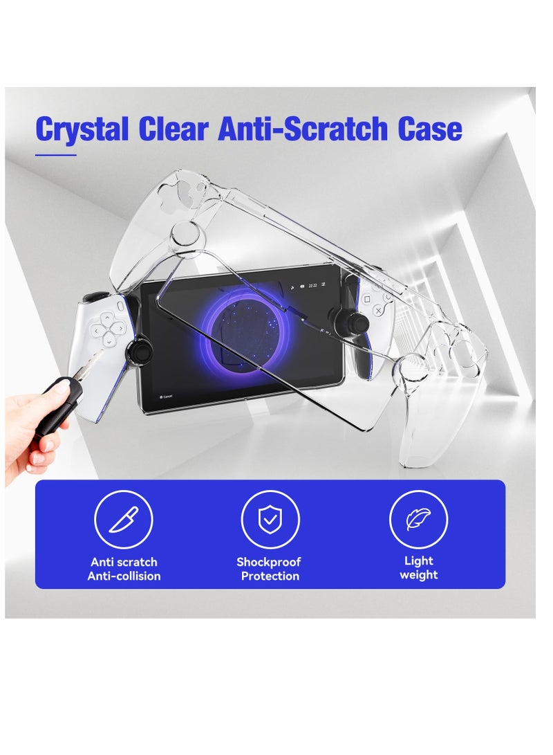 Protective Case for PlayStation Portal Transparent Shockproof Anti-Scratch Shell Cover