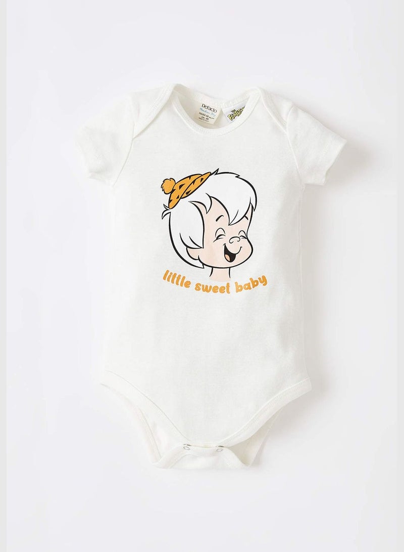 Flinstones Licenced Short Sleeve Newborn Sleepsuit