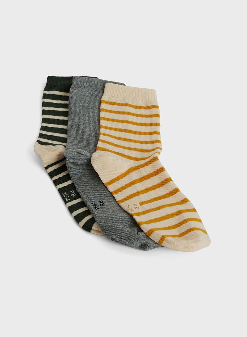 Kids 3 Pack Assorted Socks