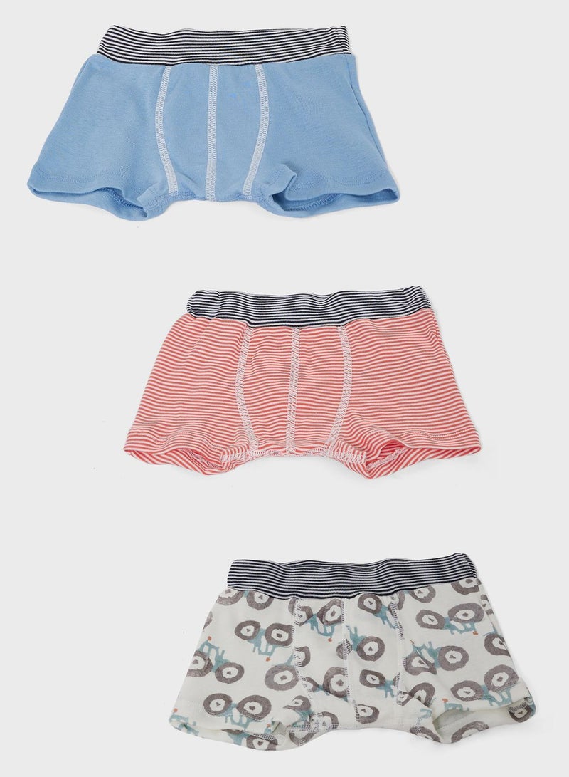 Kids 3 Pack Assorted Boxer Shorts