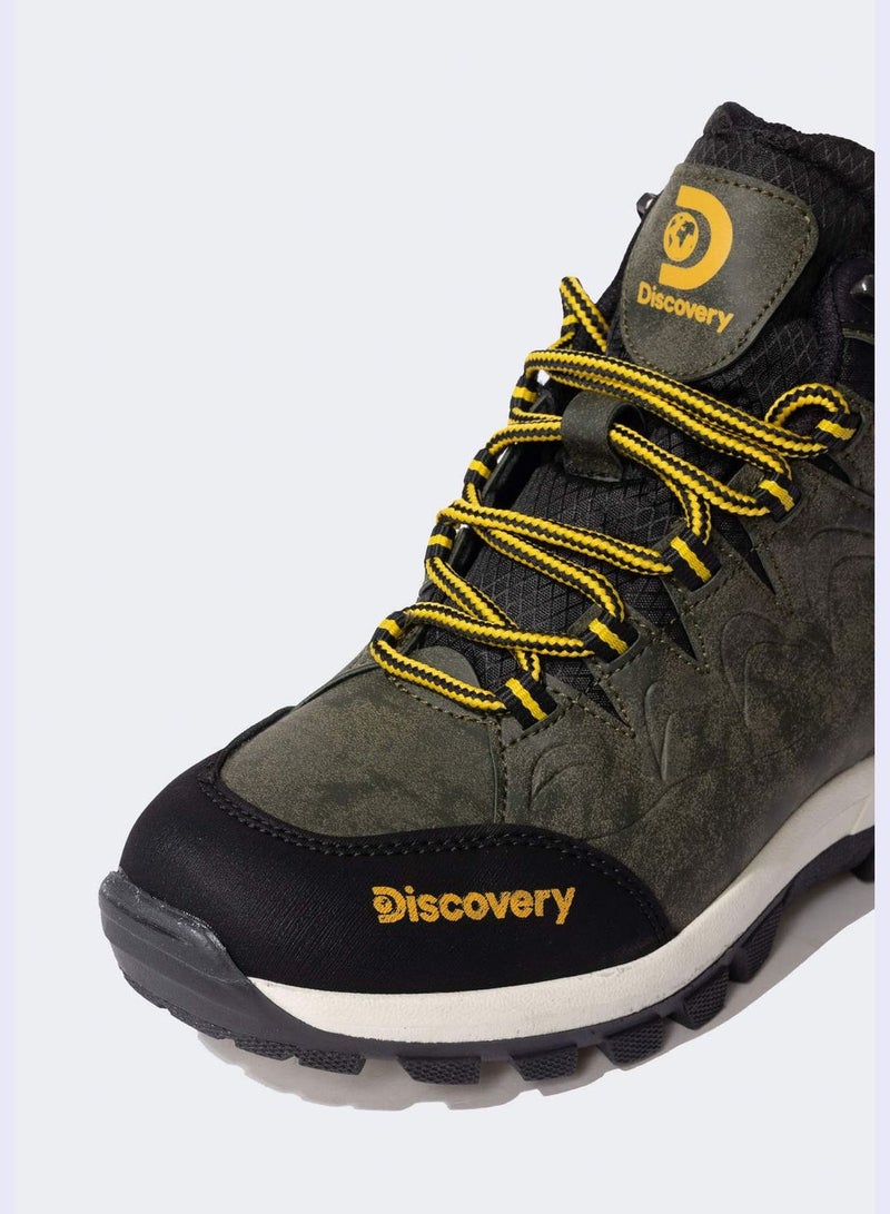 Discovery Licenced Slogan Print Lace Up Boots
