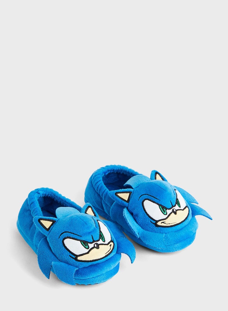 Kids Sonic Printed Slippers Slip Ons