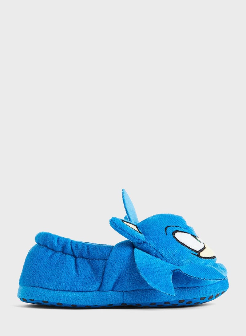 Kids Sonic Printed Slippers Slip Ons