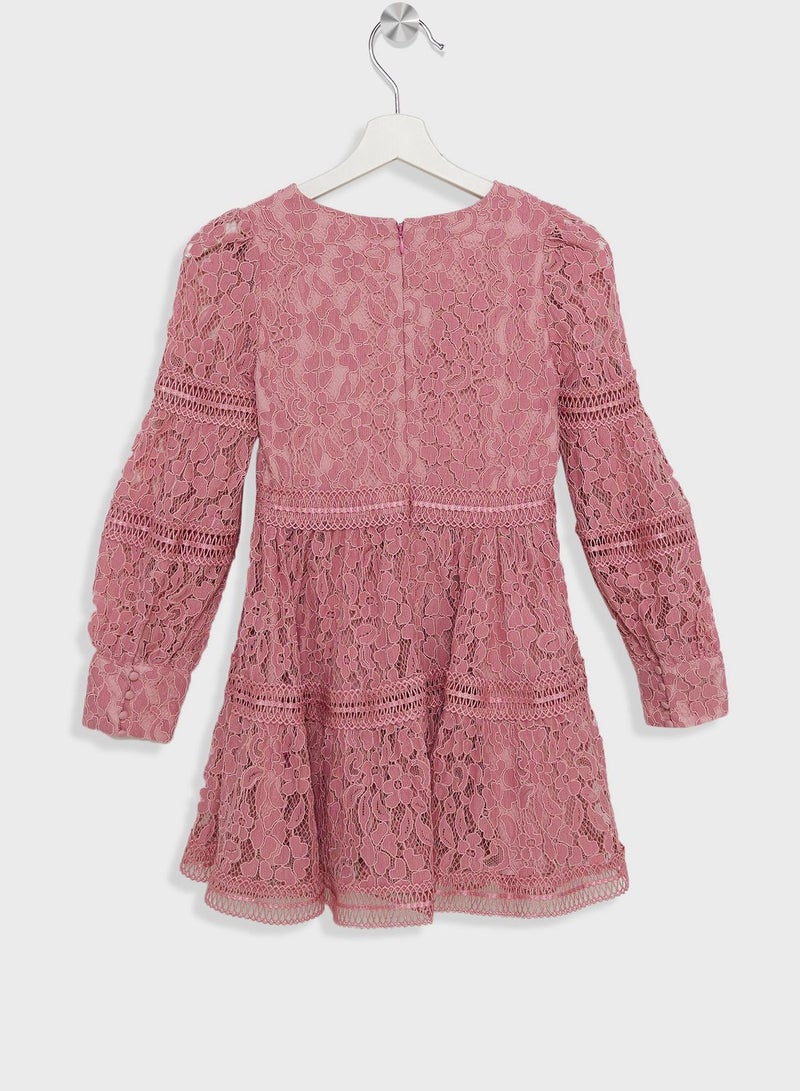 Kids Venice Lace Midi Dress