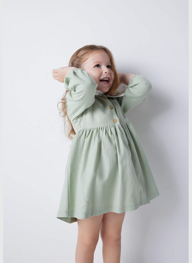 Baby Girl Long Sleeve Woven Dress