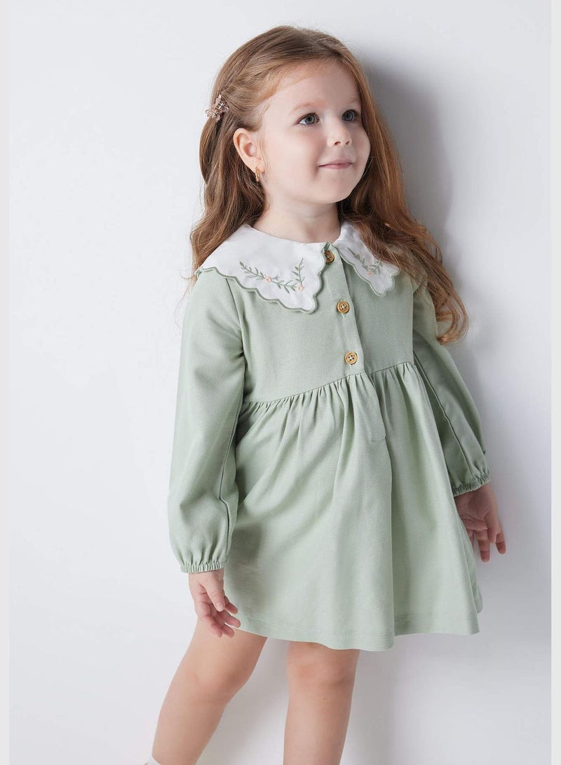 Baby Girl Long Sleeve Woven Dress