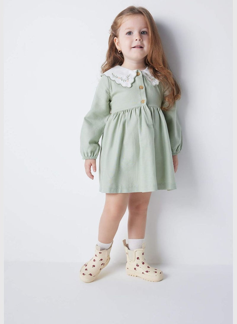 Baby Girl Long Sleeve Woven Dress