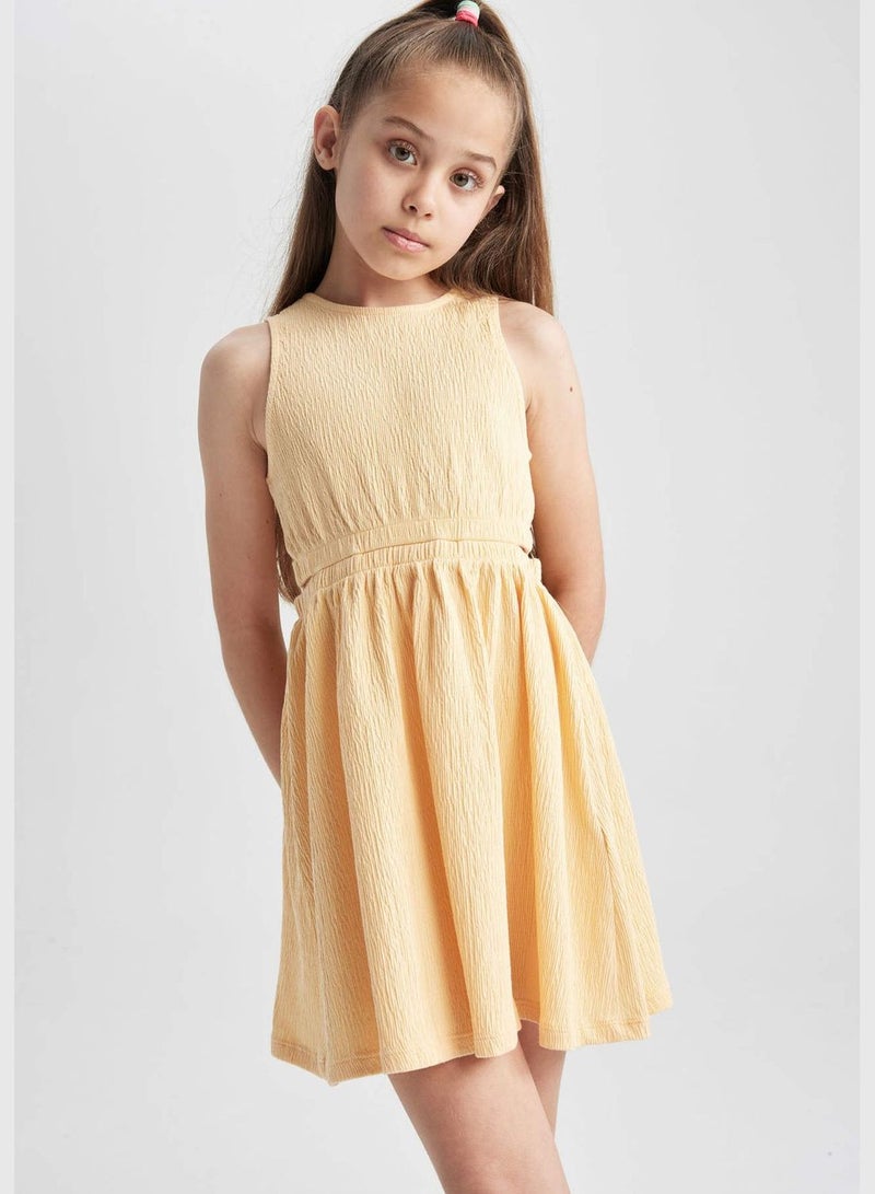 Girl Sleeveless Knitted Dress