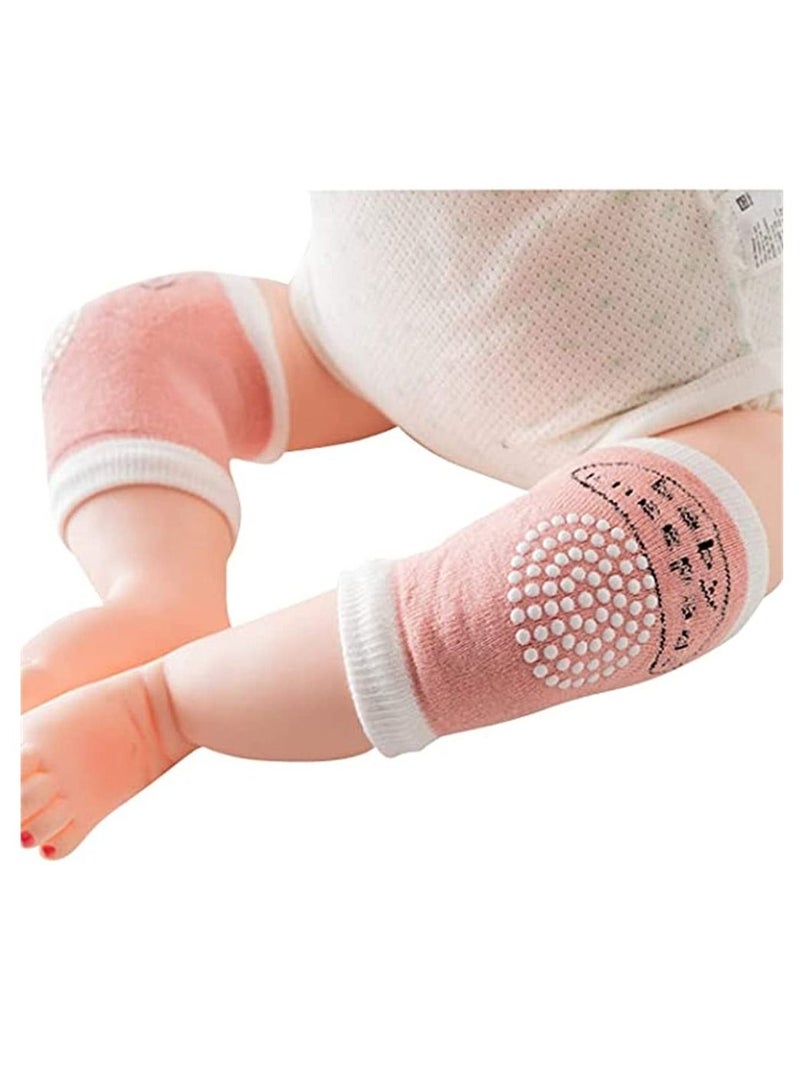 Baby Crawling Anti-Slip Knee Pads, Adjustable Elastic Leg Warmers, Anti Slip Leg Protector For Unisex Toddlers, Pink, Blue, Grey, Coffee, Green, (5 Pairs)