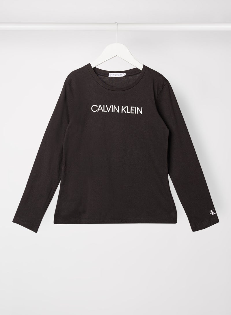 Kids/Teen Slim Organic Cotton T-Shirt Black