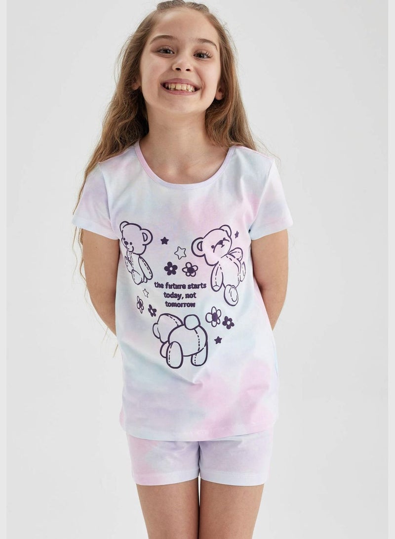 Girl Short Sleeve Knitted Pyjamas
