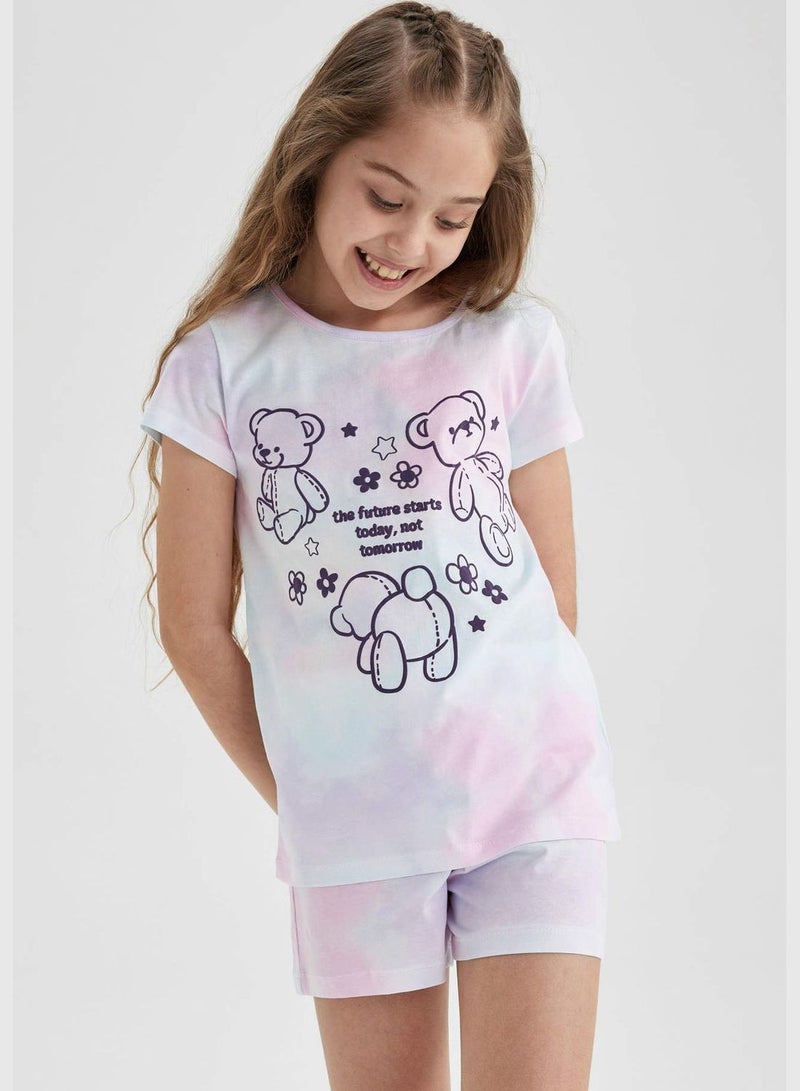 Girl Short Sleeve Knitted Pyjamas