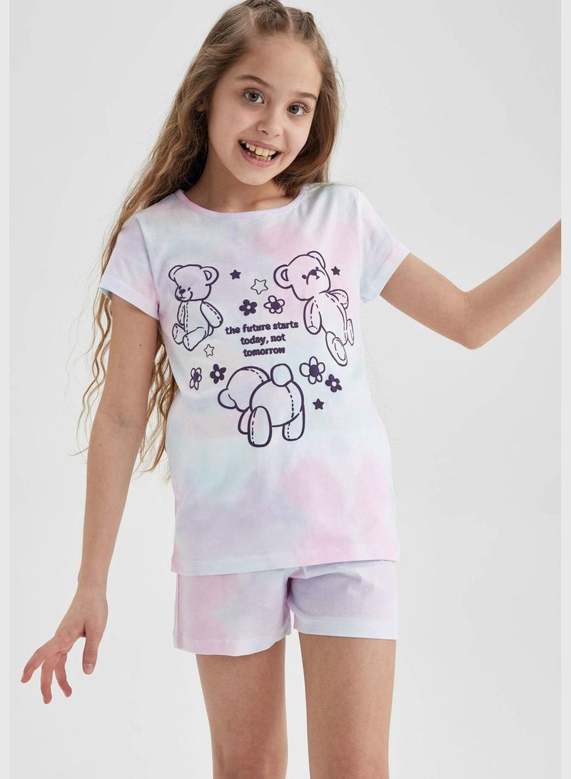 Girl Short Sleeve Knitted Pyjamas