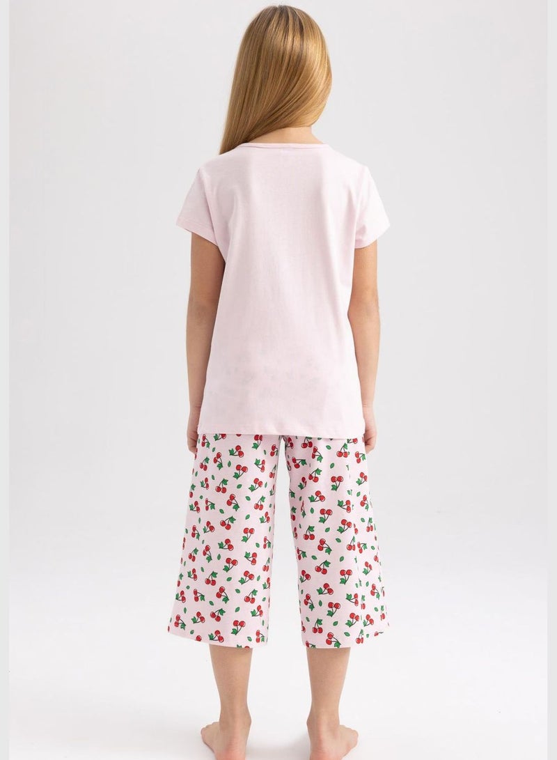 Girl Short Sleeve Knitted Pyjamas