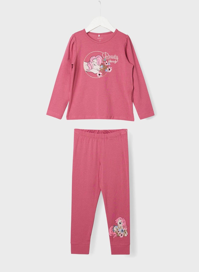 Kids Pony Print Pyjama Set