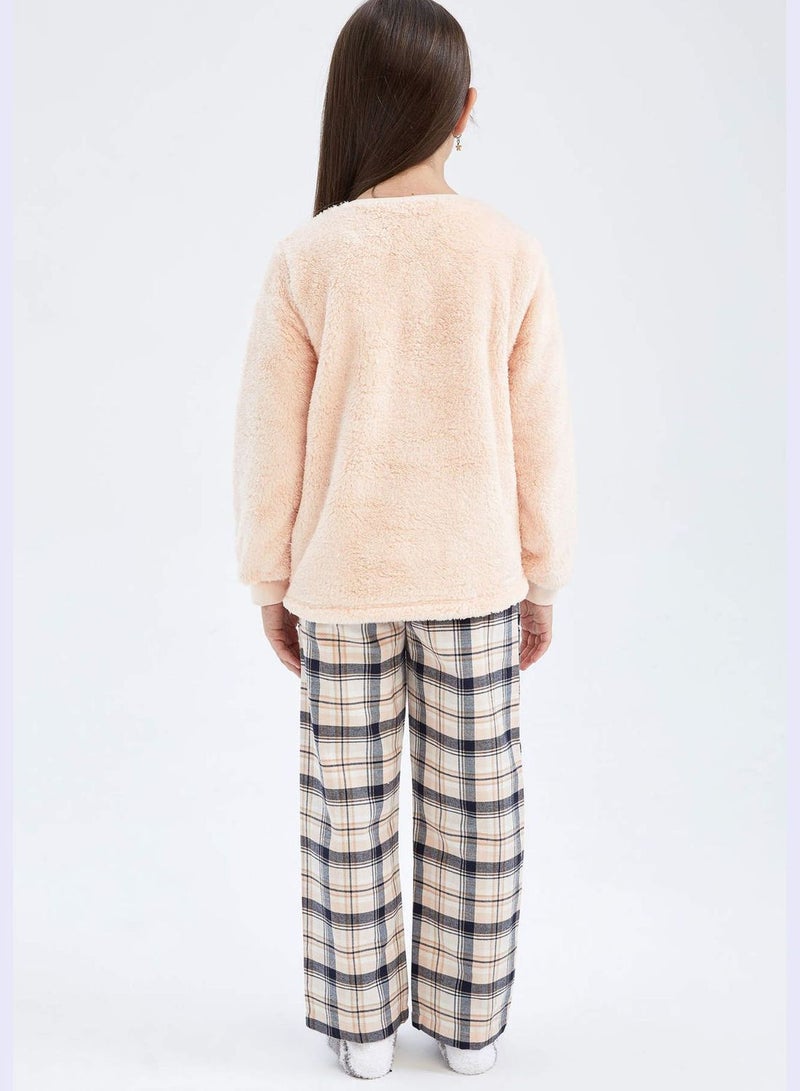 2 Pack Girl Long Sleeve Knitted Pyjamas