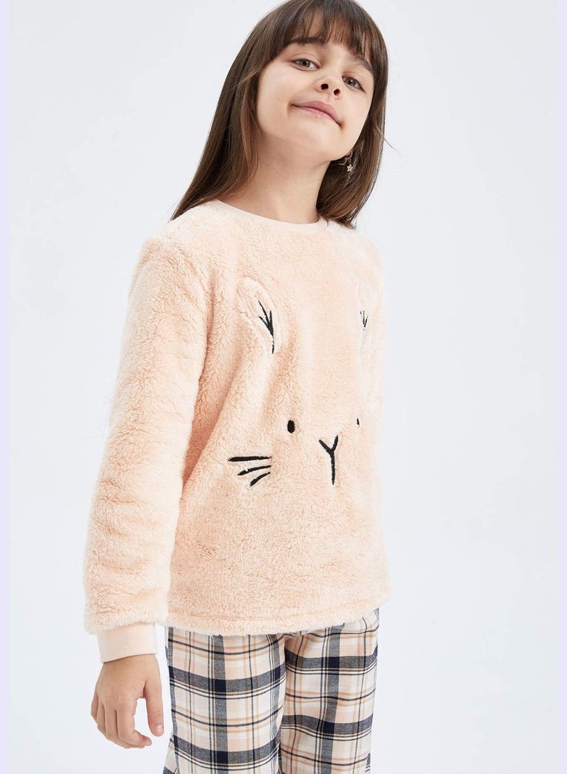 2 Pack Girl Long Sleeve Knitted Pyjamas