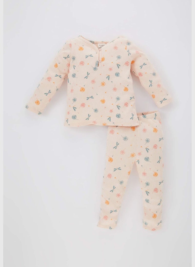 2 Pack BabyGirl  Long Sleeve Knitted Pyjamas