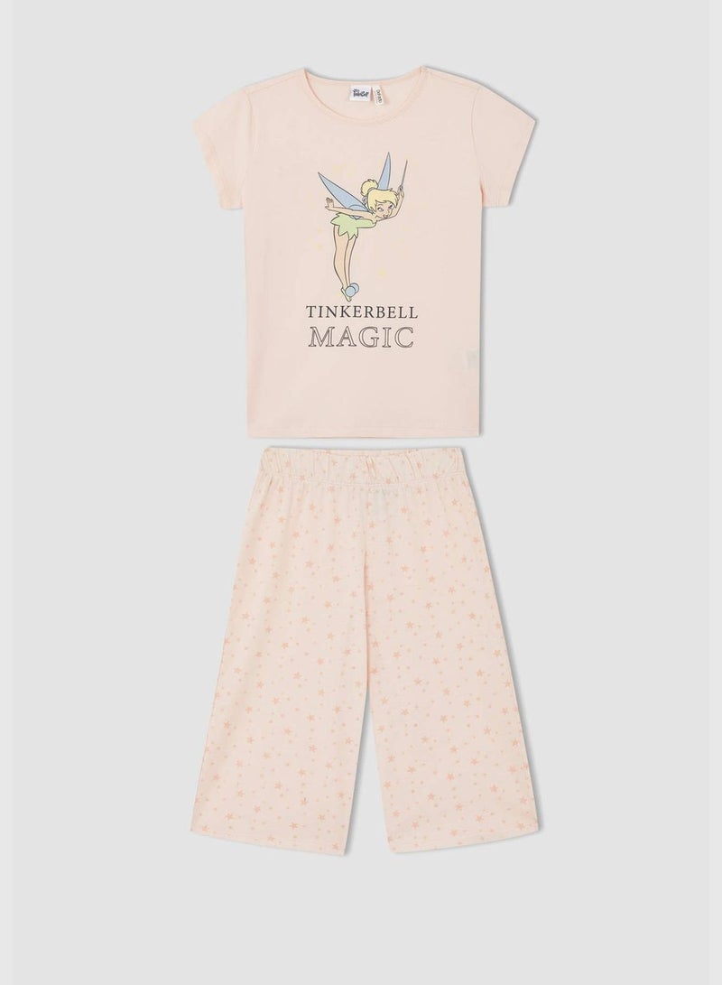 Regular Fit Short Sleeve Tinker Bell Print Pyjama Set