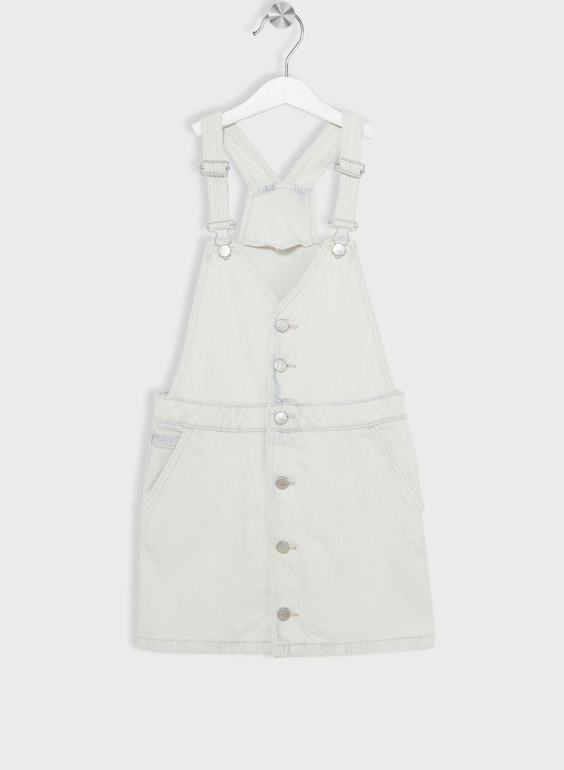 Kids Denim Dungarees