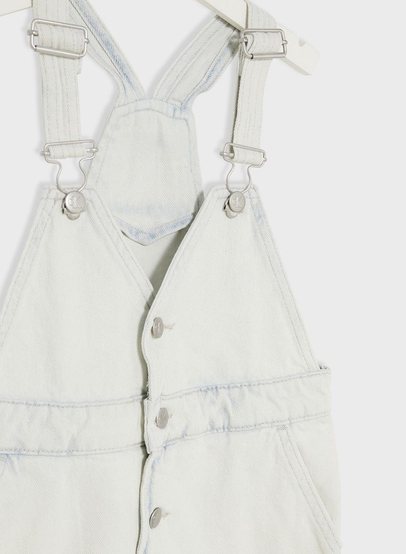 Kids Denim Dungarees