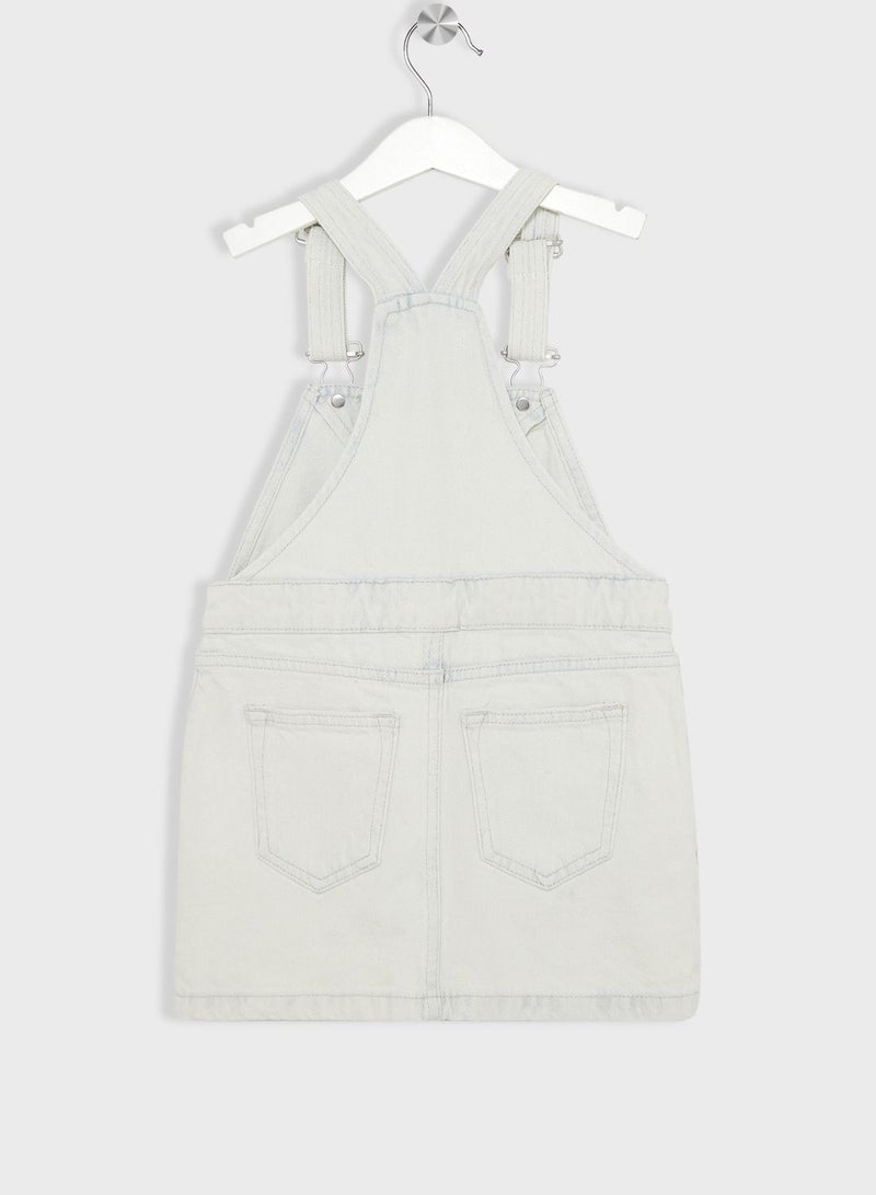 Kids Denim Dungarees