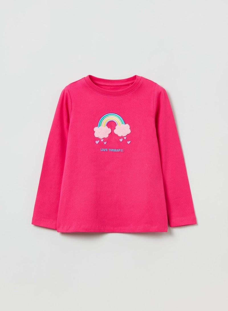 OVS Long-Sleeved T-Shirt With Embroidery