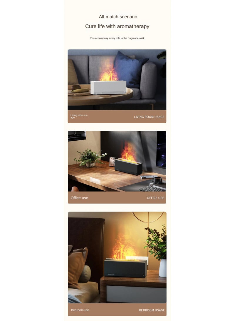 Colorful Simulation Flame Aromatherapy Machine Desktop Silent Diffuser 3D Fireplace Atmosphere Lamp Air Humidification